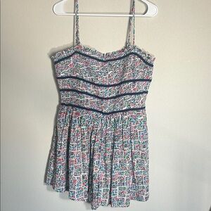 Free People Bali Checked Out Printed Romper